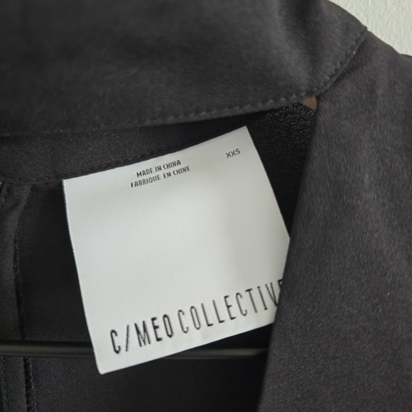 Women's black blouse v-neck choker Neckline XXS - Picture 2 of 3